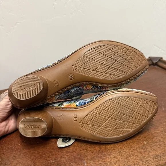 Rieker Multicolor Floral Snap Closure Anti-Stress Shoes. - Picture 9 of 10
